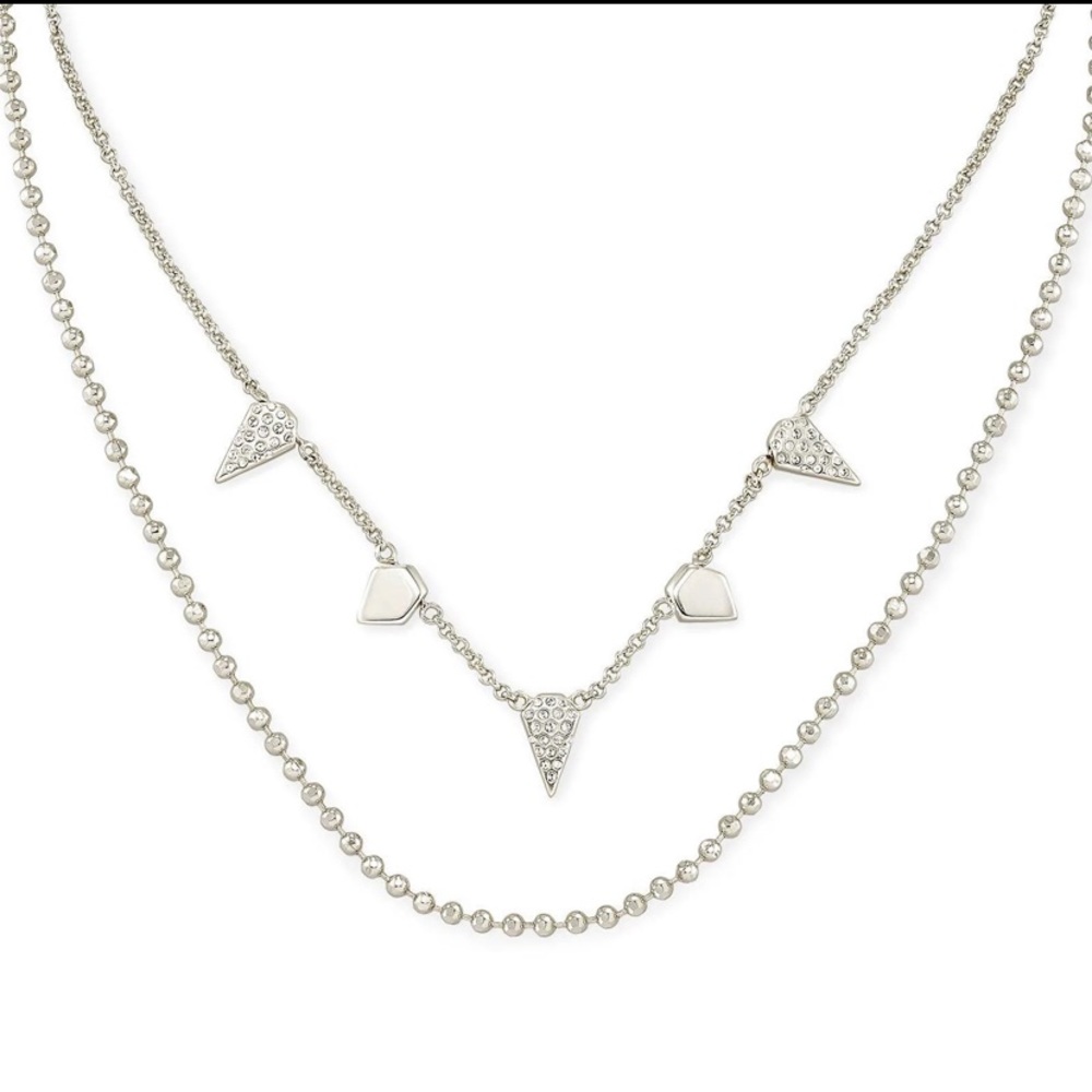 Kendra Scott Demi Multi Strand Necklace In Silver